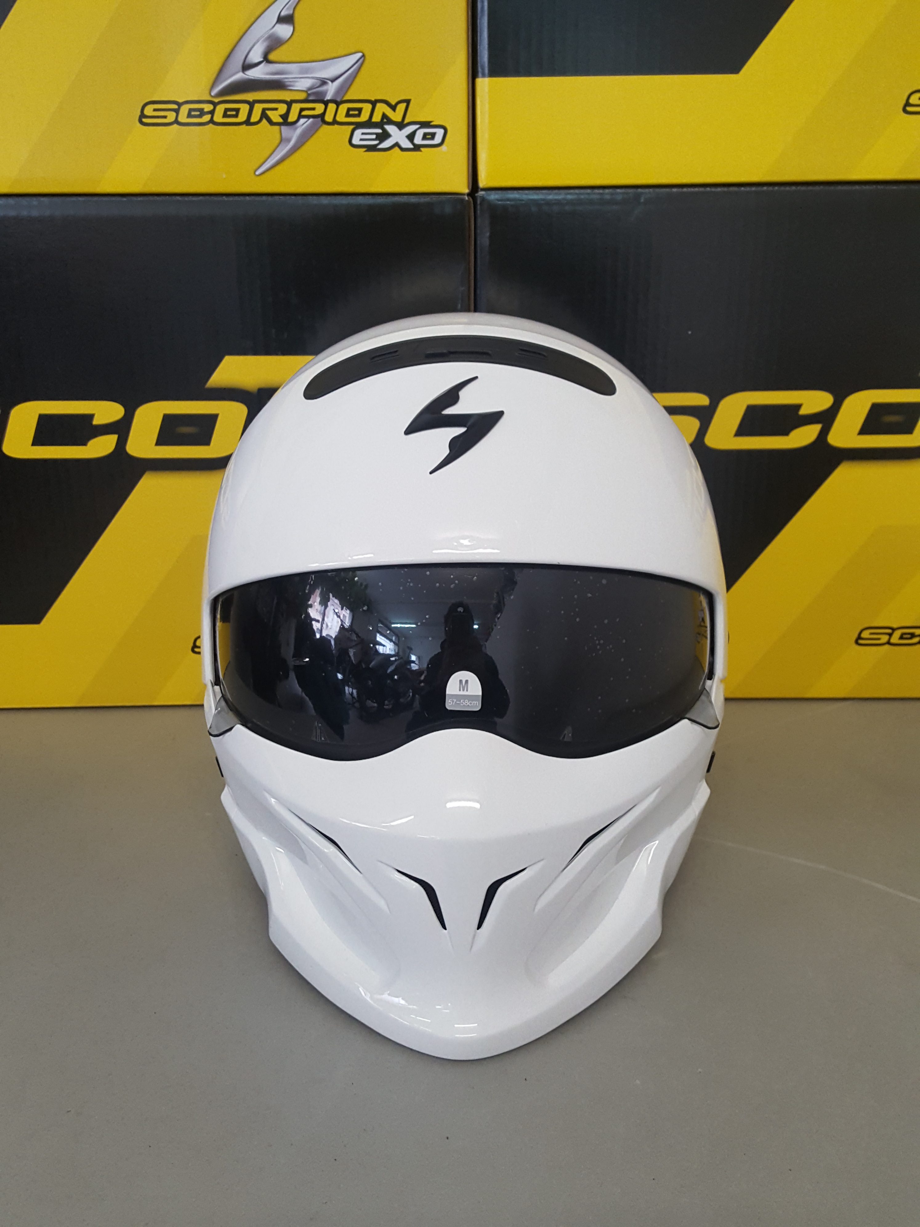 Casco SCORPION EXO COMBAT bianco - Bag's Moto